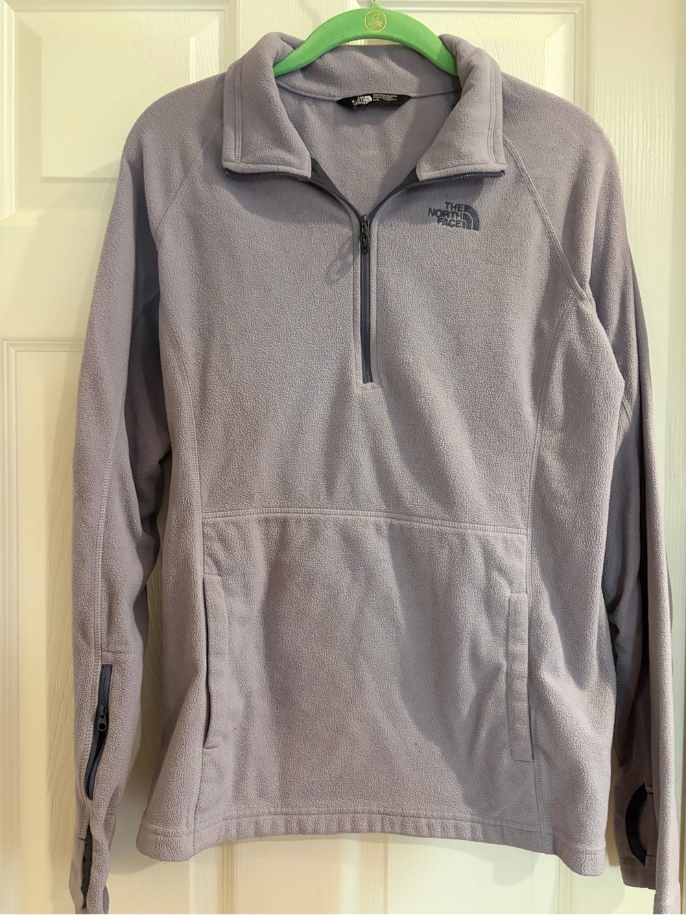 The North Face Light Lavender Half-Zip Fleece Pullover-Large